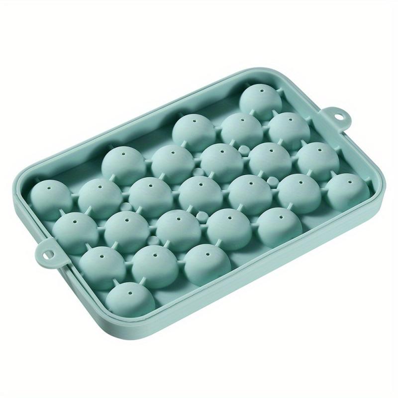 Silicone Ice Cube Trays 25 Cavity Mini Round Ice Cube Moulds With Lids