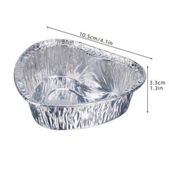 50pcs 4.2in Round Muffin Cup Foil Cake Pan