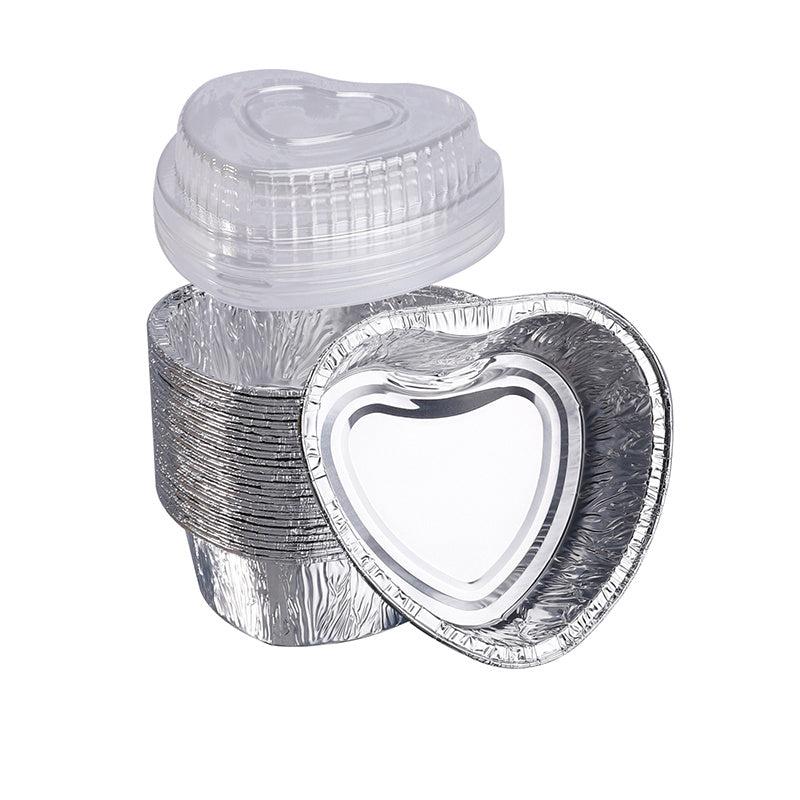 50pcs 4.2in Round Muffin Cup Foil Cake Pan