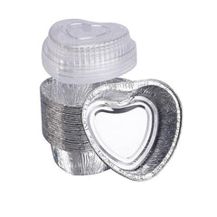 50pcs 4.2in Round Muffin Cup Foil Cake Pan