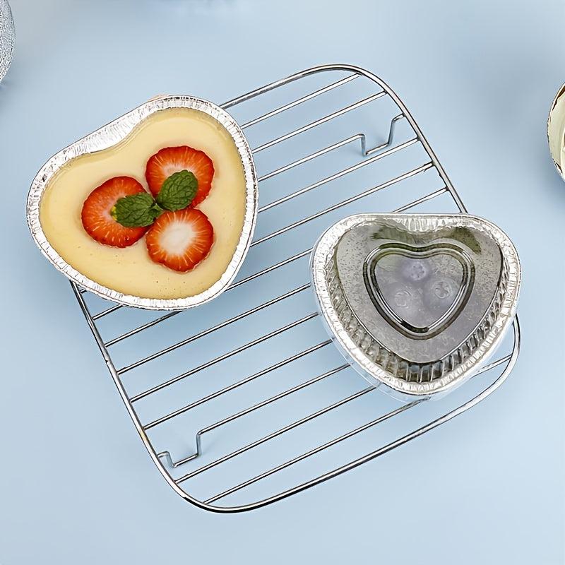 50pcs 4.2in Round Muffin Cup Foil Cake Pan