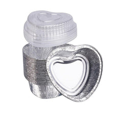 50pcs 4.2in Round Muffin Cup Foil Cake Pan