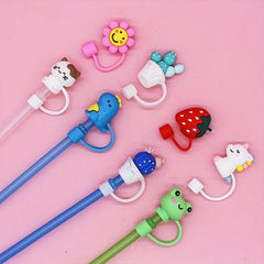 8pcs Silicone Straw Covers 6 8mm Dust Seal for Protecting Straws