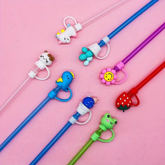 8pcs Silicone Straw Covers 6 8mm Dust Seal for Protecting Straws
