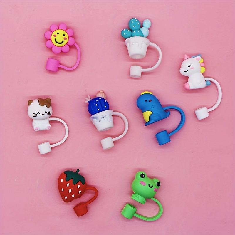 8pcs Silicone Straw Covers 6 8mm Dust Seal for Protecting Straws