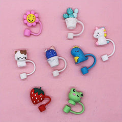 8pcs Silicone Straw Covers 6 8mm Dust Seal for Protecting Straws