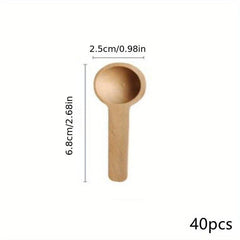 Wooden Tea Coffee Spoon Set for Kitchen Baking Cooking