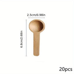 Wooden Tea Coffee Spoon Set for Kitchen Baking Cooking