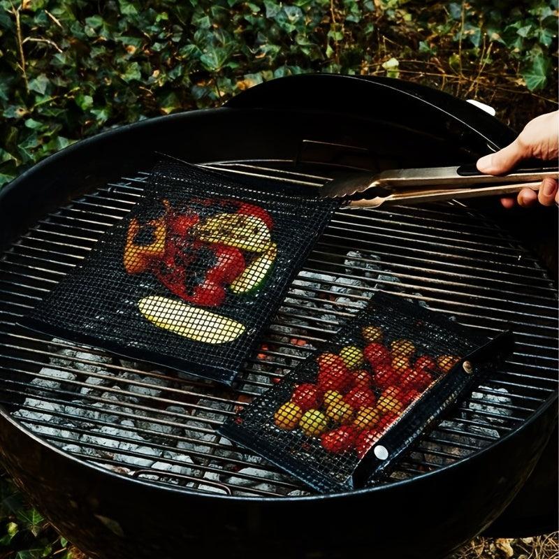 1pc Reusable BBQ Mesh Grill Bag Non Stick Teflon Barbecue Isolation Pad