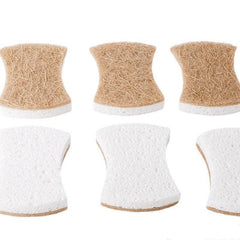 Linen Dish Cloth Sisal Scouring Pad Sponge Kitchen Supplies