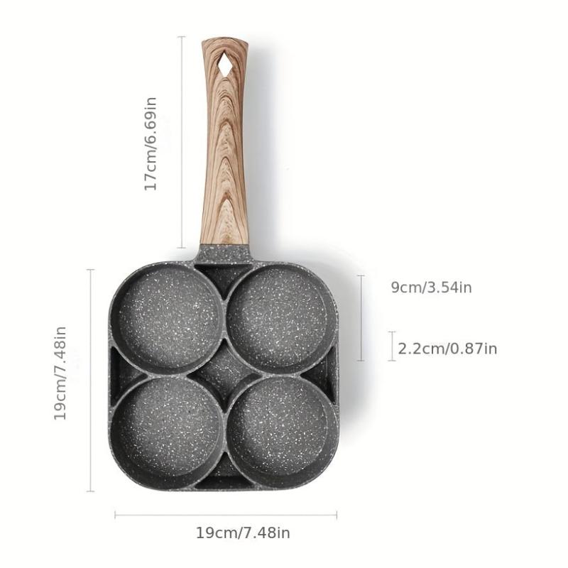 1pc 3 Compartment Frying Pan Non Stick Omelet Pan