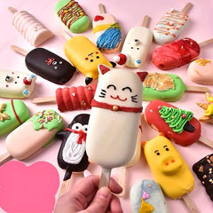 50pcs Unicorn Popsicle Mold Reusable Ice Cream Molds for Summer Fun