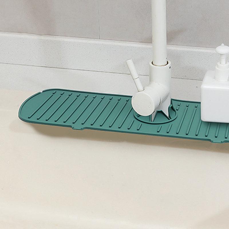 Green Silicone Sink and Faucet Mat for Kitchen and Bathroom