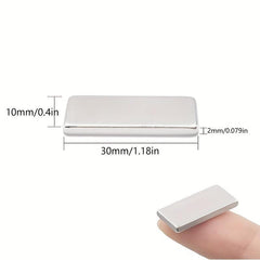 Neodymium Magnets 15pcs 30x10x2mm Rare Earth Strong Thin Fridge Whiteboards