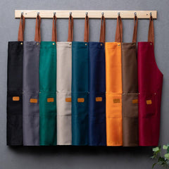 Waterproof Polyester Kitchen Apron with Pockets for Men and Women