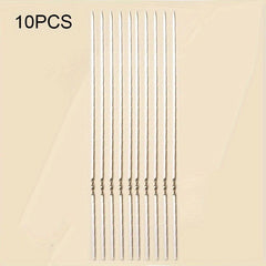 10PCS Stainless Steel Flat BBQ Skewers 33.02cm Camping Picnic Hiking Cookware
