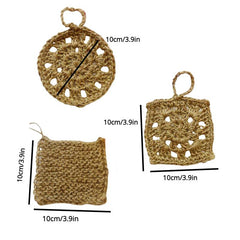 Hand-woven Linen Dish Cloth Cleaning Rag Natural Material Brush Jute