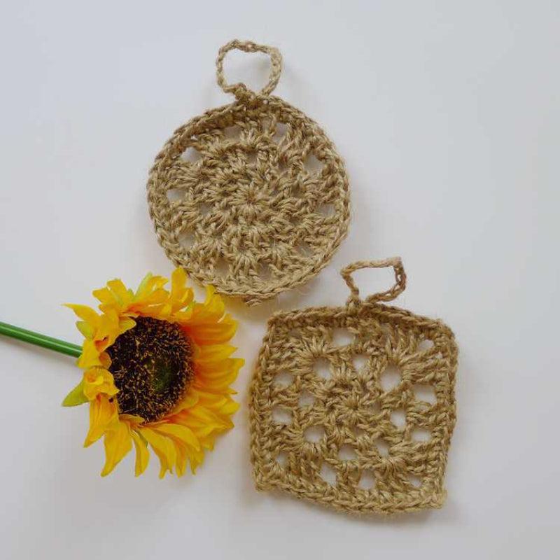 Hand-woven Linen Dish Cloth Cleaning Rag Natural Material Brush Jute
