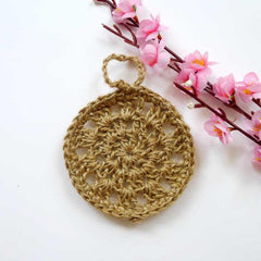Hand-woven Linen Dish Cloth Cleaning Rag Natural Material Brush Jute