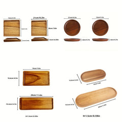 Wooden Fruit Tray Solid Wood Dessert Tray Multifunctional Snack Plate