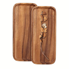 Wooden Fruit Tray Solid Wood Dessert Tray Multifunctional Snack Plate