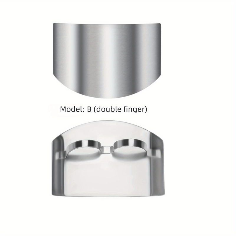 2pcs Stainless Steel Finger Guard for Slicing, Reusable Kitchen Metal Cutting