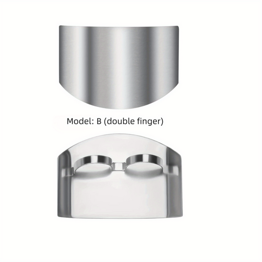 2pcs Stainless Steel Finger Guard for Slicing, Reusable Kitchen Metal Cutting