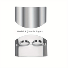 2pcs Stainless Steel Finger Guard for Slicing, Reusable Kitchen Metal Cutting