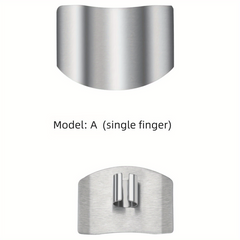 2pcs Stainless Steel Finger Guard for Slicing, Reusable Kitchen Metal Cutting