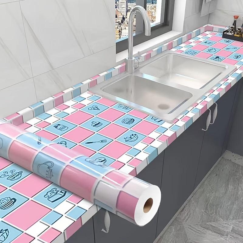 Self Adhesive Peel & Stick Wallpaper for Kitchen Countertop Cabinet Furniture