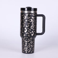 Leopard Print Stainless Steel Tumbler Insulated Coffee Mug
