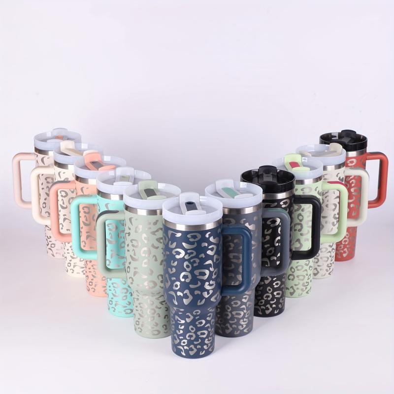 Leopard Print Stainless Steel Tumbler Insulated Coffee Mug