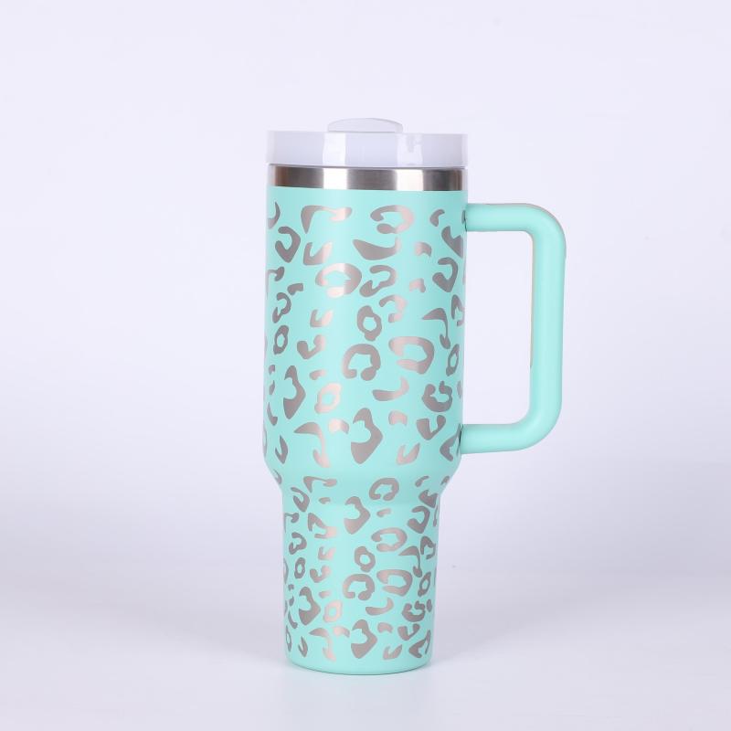 Leopard Print Stainless Steel Tumbler Insulated Coffee Mug