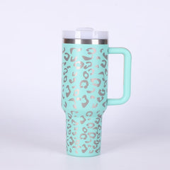 Leopard Print Stainless Steel Tumbler Insulated Coffee Mug
