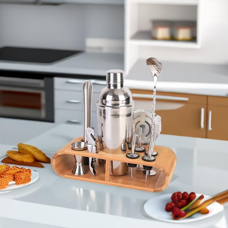 12pcs Bartender Set Cocktail Shaker Set Ice Crusher Shaker