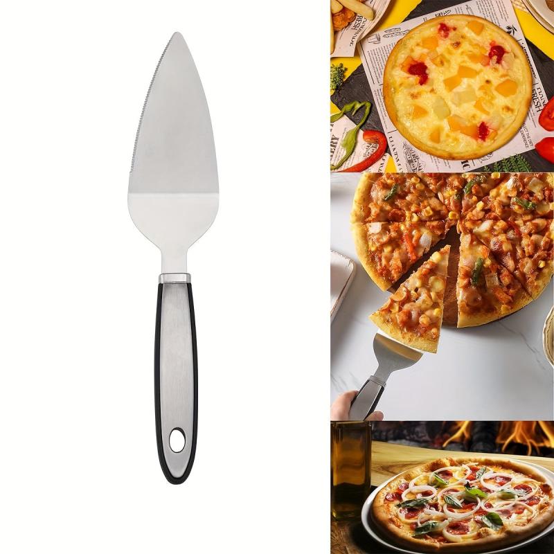 Pizza Cutter Wheel and Shovel Set Stainless Steel