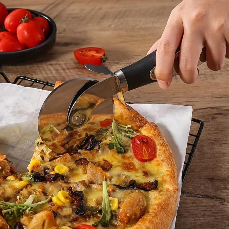 Pizza Cutter Wheel and Shovel Set Stainless Steel