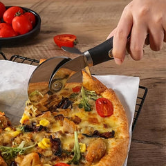 Pizza Cutter Wheel and Shovel Set Stainless Steel