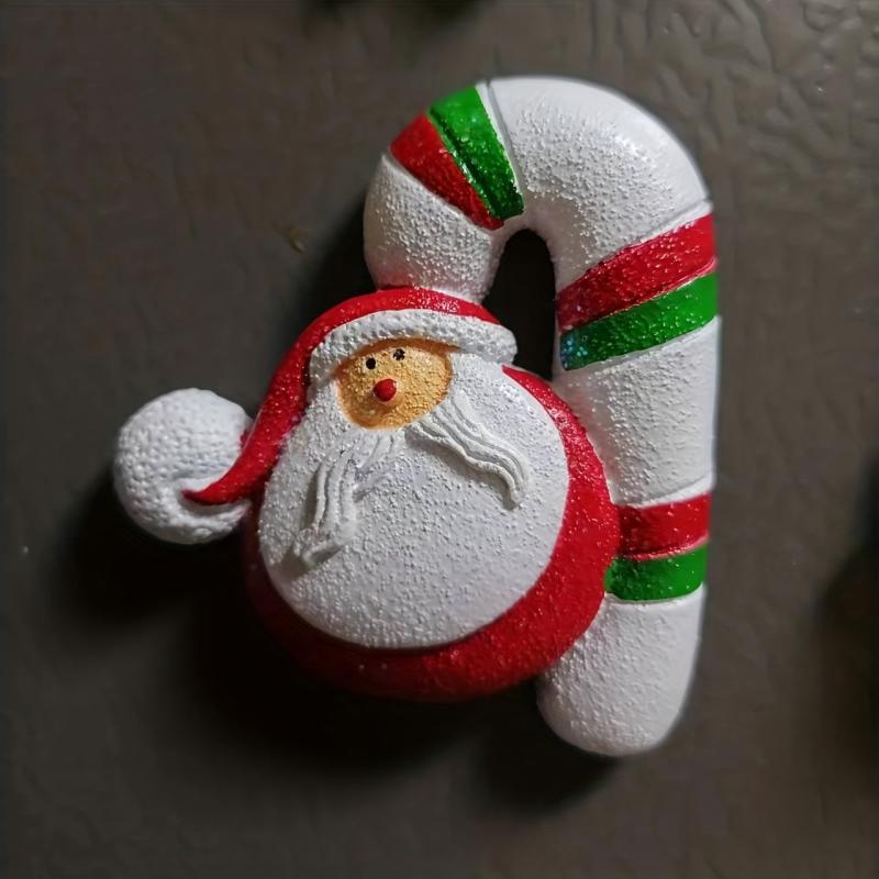 4pcs Christmas Fridge Magnets Santa Claus Tree Snowman