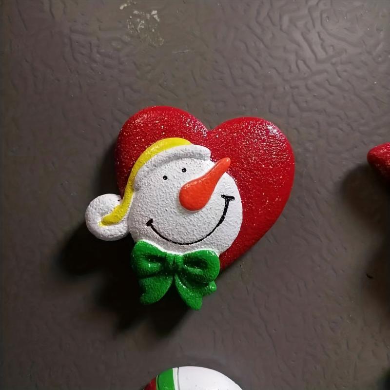 4pcs Christmas Fridge Magnets Santa Claus Tree Snowman