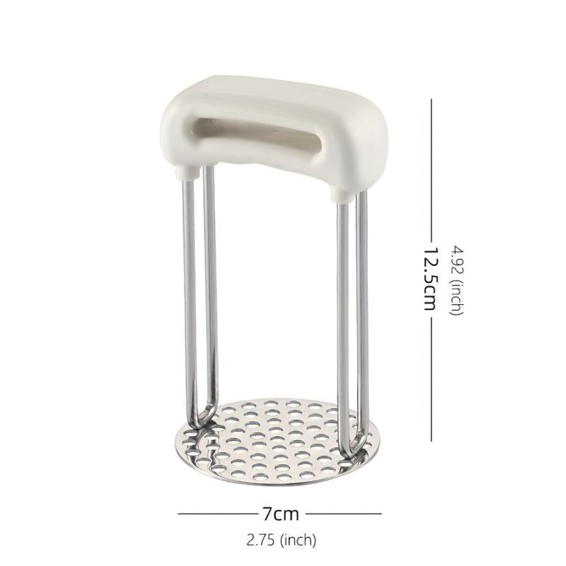 Stainless Steel Potato Masher with Non Slip Handle - Manual Fruit Masher
