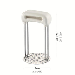 Stainless Steel Potato Masher with Non Slip Handle - Manual Fruit Masher