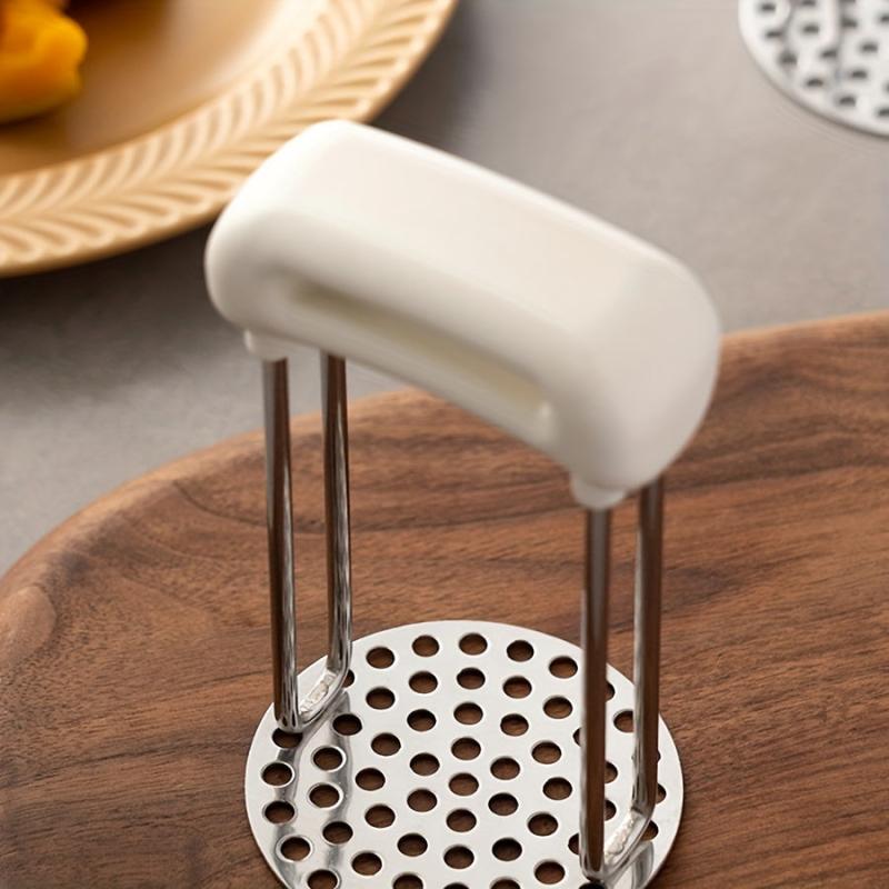 Stainless Steel Potato Masher with Non Slip Handle - Manual Fruit Masher