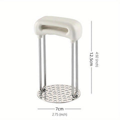 Stainless Steel Potato Masher with Non Slip Handle - Manual Fruit Masher