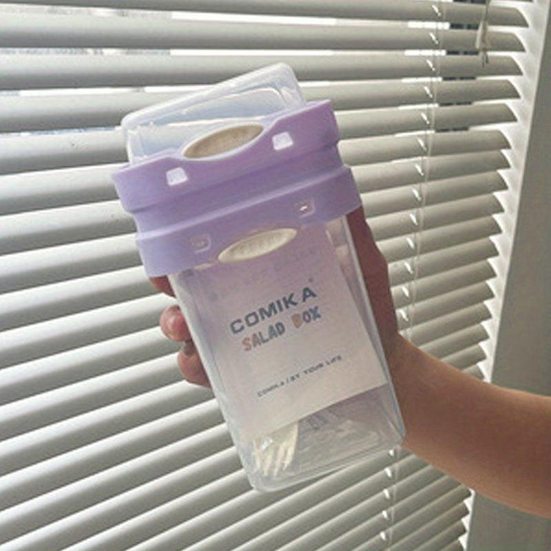 Double Layer Salad Cup with Lunch Box, Portable Shaker for Healthy Eating