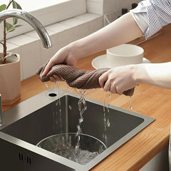 3pcs Scouring Pad Square Dish Cloths Honeycomb Absorbent Breathable Towel