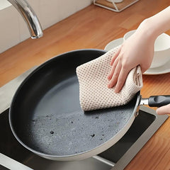 3pcs Scouring Pad Square Dish Cloths Honeycomb Absorbent Breathable Towel