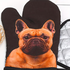 Colorful Printed Oven Mitts & Table Mat Set