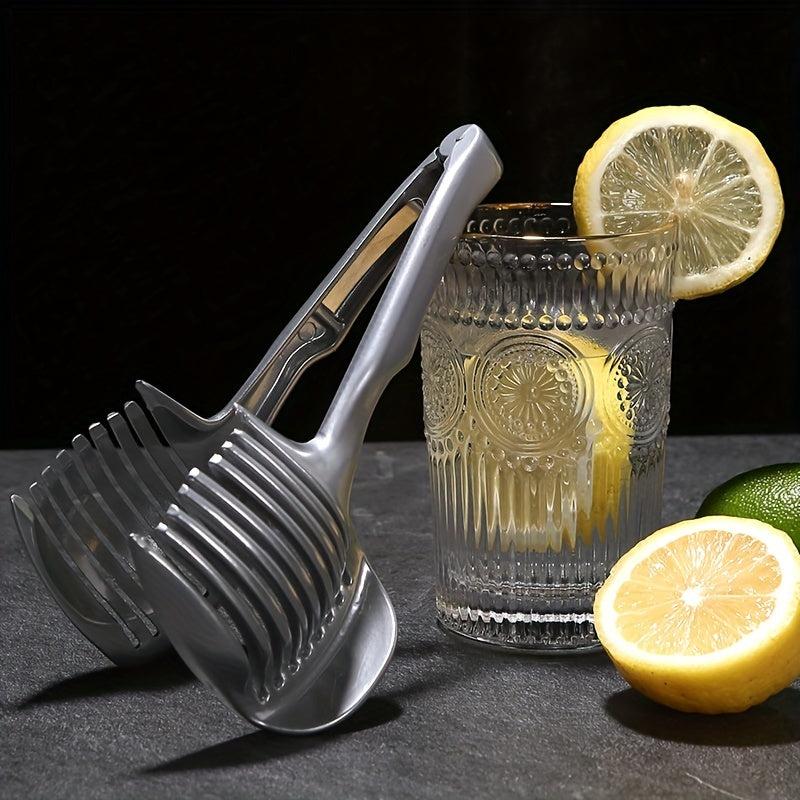 Tomato Lemon Slicer Holder Round Fruit Tongs Egg Slicer Kitchen Tool