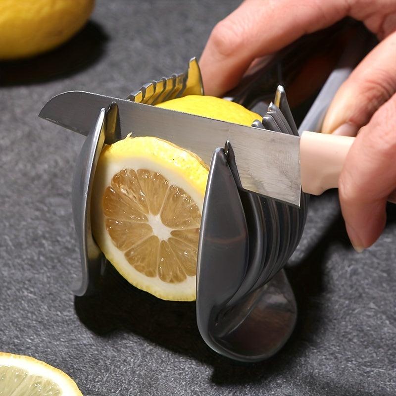 Tomato Lemon Slicer Holder Round Fruit Tongs Egg Slicer Kitchen Tool